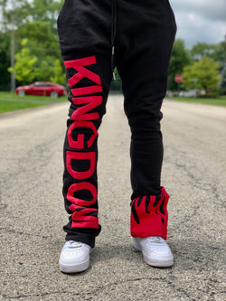 Puff Print Kingdom Joggers -Black