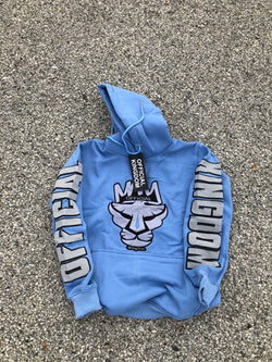 “Unity” Logo Hoodie - Baby Blue & Grey