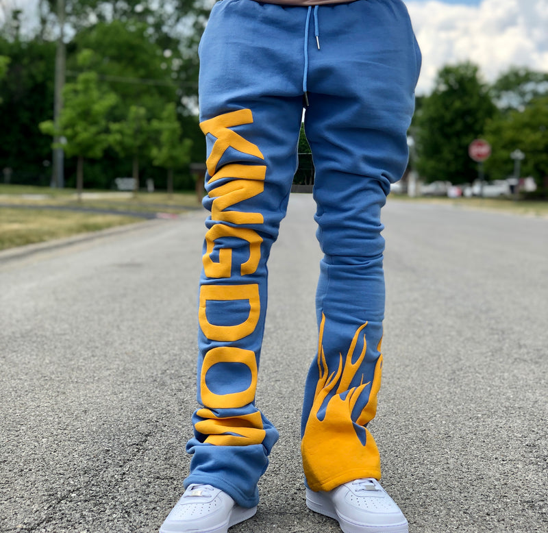 Puff Print Kingdom Joggers -Sky Blue